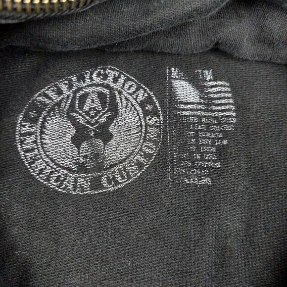 Affliction Womens Size Medium Americans Custom Motorcycles Black Hidden Hoodie - Picture 4 of 8